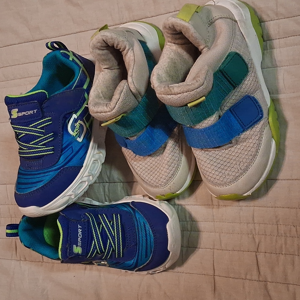 Sporty Kids Shoes in Blue and Green